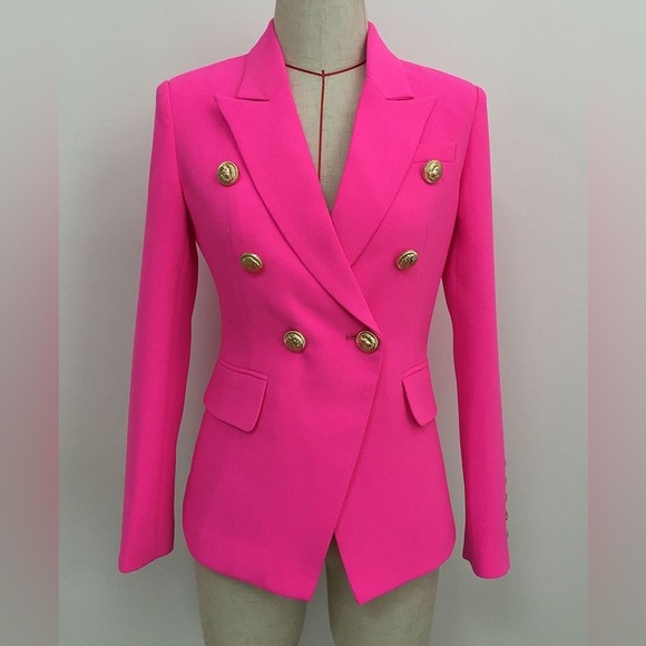 Jackets & Blazers - Hot Pink doubled breasted blazer